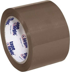 Tape Logic - 3" x 110 Yd Tan Hot Melt Adhesive Packaging Tape - Polypropylene Film Backing, 1.6 mil Thick, 26 Lb Tensile Strength - USA Tool & Supply