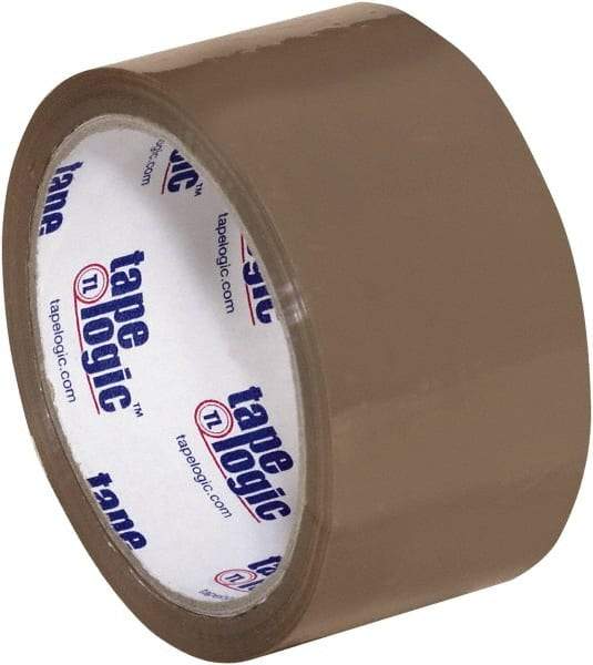 Tape Logic - 2" x 55 Yd Tan Hot Melt Adhesive Packaging Tape - Polypropylene Film Backing, 2.5 mil Thick, 36 Lb Tensile Strength - USA Tool & Supply