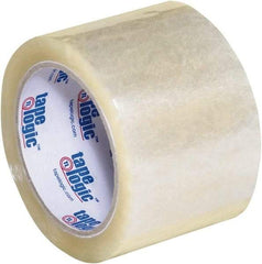 Tape Logic - 3" x 55 Yd Clear Acrylic Adhesive Packaging Tape - Polypropylene Film Backing, 2.6 mil Thick, 24.7 Lb Tensile Strength - USA Tool & Supply