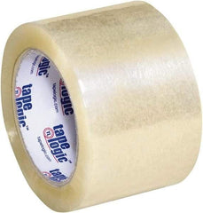 Tape Logic - 3" x 110 Yd Clear Acrylic Adhesive Packaging Tape - Polypropylene Film Backing, 1.8 mil Thick, 18 Lb Tensile Strength - USA Tool & Supply