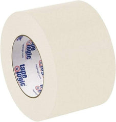 Tape Logic - 3" x 60 Yd Natural White Rubber Adhesive Packaging Tape - Paper Backing, 8 mil Thick - USA Tool & Supply