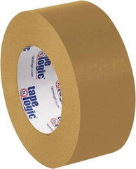 Tape Logic - 2" x 60 Yd Brown Rubber Adhesive Packaging Tape - Paper Backing, 7 mil Thick - USA Tool & Supply