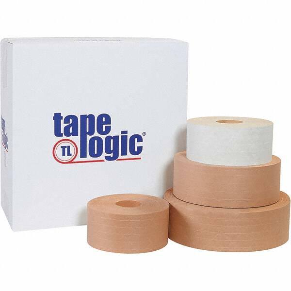 Tape Logic - 72mm x 375' Kraft Water Activated Adhesive Packaging Tape - Paper Backing, 5 mil Thick - USA Tool & Supply