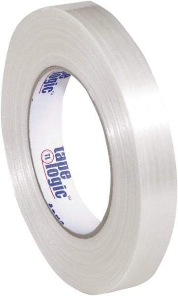 Tape Logic - 3/4" x 60 Yd Clear Hot Melt Adhesive Strapping Tape - Polypropylene Film Backing, 5.9 mil Thick, 320 Lb Tensile Strength - USA Tool & Supply