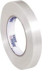 Tape Logic - 3/4" x 60 Yd Clear Hot Melt Adhesive Strapping Tape - Polypropylene Film Backing, 5.9 mil Thick, 320 Lb Tensile Strength - USA Tool & Supply