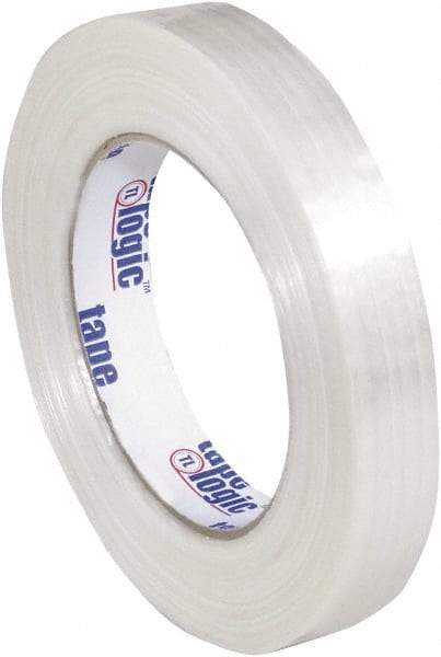 Tape Logic - 3/4" x 60 Yd Clear Hot Melt Adhesive Strapping Tape - Polypropylene Film Backing, 5.1 mil Thick, 275 Lb Tensile Strength - USA Tool & Supply