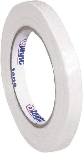 Tape Logic - 1/2" x 60 Yd Clear Hot Melt Adhesive Strapping Tape - Polypropylene Film Backing, 4.3 mil Thick, 156 Lb Tensile Strength - USA Tool & Supply