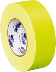 Tape Logic - 2" x 50 Yds Fluorescent Yellow Gaffers Tape - 11 mil, Rubber Adhesive - USA Tool & Supply