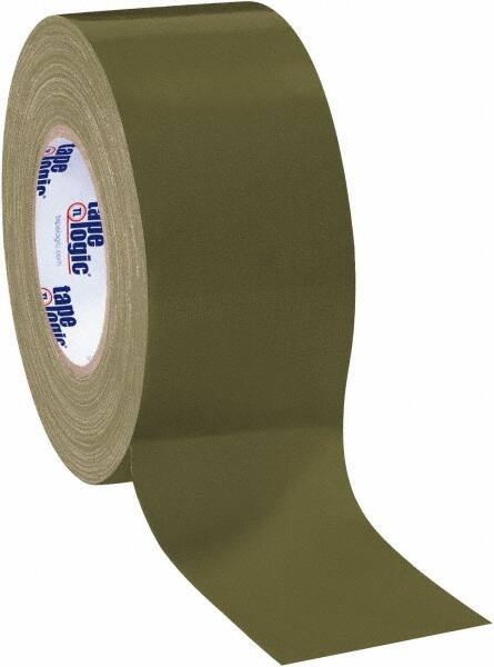 Tape Logic - 3" x 60 Yds Olive Green Duct Tape - 10 mil, Rubber Adhesive - USA Tool & Supply