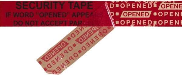 Tape Logic - 2,160" Long, Red Security Tape - For Multi-Use - USA Tool & Supply