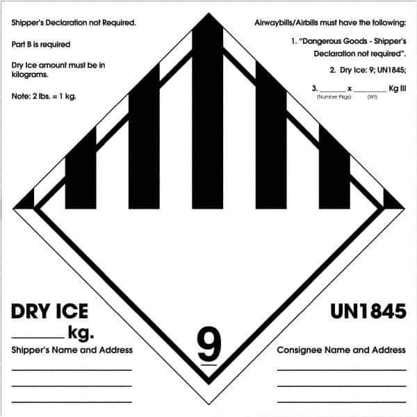 Tape Logic - 6" Long, Black/White Paper D.O.T. Labels - For Multi-Use - USA Tool & Supply