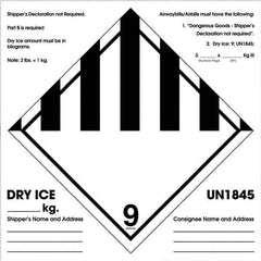 Tape Logic - 6" Long, Black/White Paper D.O.T. Labels - For Multi-Use - USA Tool & Supply