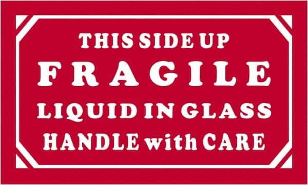 Tape Logic - 5" Long, Red/White Paper Shipping Label - For Multi-Use - USA Tool & Supply