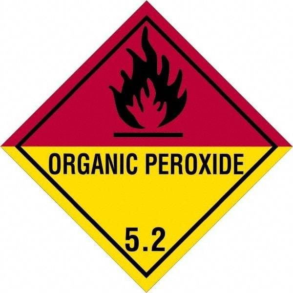 Tape Logic - 4" Long, Yellow/Red/Black/Gray Paper D.O.T. Labels - For Multi-Use - USA Tool & Supply