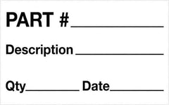 Tape Logic - 2" Long, Black/White Paper Shipping Label - For Multi-Use - USA Tool & Supply