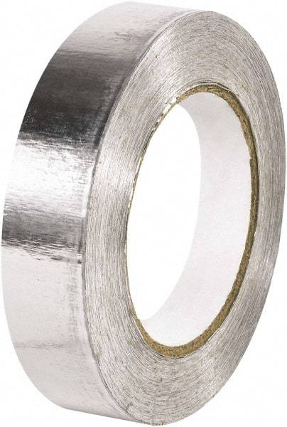 Made in USA - 1" x 60 Yds Silver Foil Tape - 5 mil, Acrylic Adhesive, Aluminum Foil Backing - USA Tool & Supply