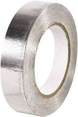 Made in USA - 1" x 60 Yds Silver Foil Tape - 5 mil, Acrylic Adhesive, Aluminum Foil Backing - USA Tool & Supply