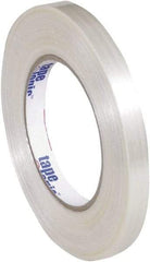 Tape Logic - 1/2" x 60 Yd Clear Hot Melt Adhesive Strapping Tape - Polypropylene Film Backing, 5.9 mil Thick, 320 Lb Tensile Strength - USA Tool & Supply