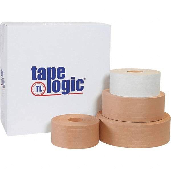 Tape Logic - 72mm x 375' White Water Activated Adhesive Packaging Tape - Paper Backing, 5 mil Thick - USA Tool & Supply