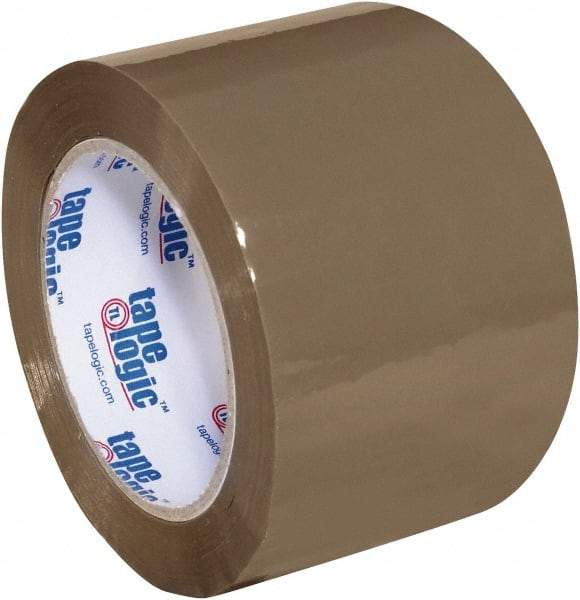 Tape Logic - 3" x 110 Yd Tan Acrylic Adhesive Packaging Tape - Polypropylene Film Backing, 1.8 mil Thick, 18 Lb Tensile Strength - USA Tool & Supply