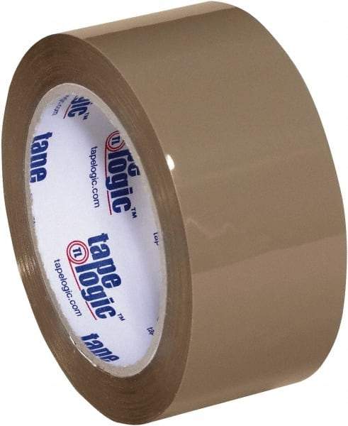 Tape Logic - 2" x 55 Yd Tan Acrylic Adhesive Packaging Tape - Polypropylene Film Backing, 2.6 mil Thick, 24.7 Lb Tensile Strength - USA Tool & Supply