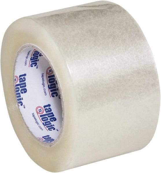 Tape Logic - 3" x 110 Yd Clear Acrylic Adhesive Packaging Tape - Polypropylene Film Backing, 2.6 mil Thick, 24.7 Lb Tensile Strength - USA Tool & Supply