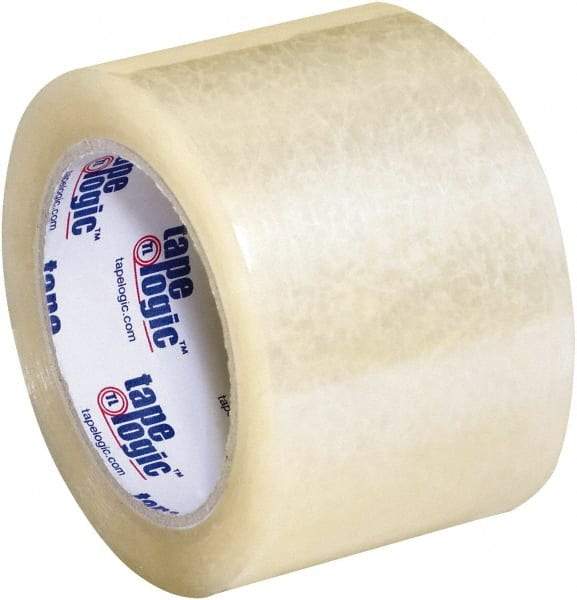 Tape Logic - 3" x 55 Yd Clear Acrylic Adhesive Packaging Tape - Polypropylene Film Backing, 3.5 mil Thick, 33.7 Lb Tensile Strength - USA Tool & Supply