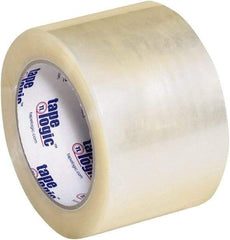 Tape Logic - 3" x 110 Yd Clear Hot Melt Adhesive Packaging Tape - Polypropylene Film Backing, 1.9 mil Thick, 22 Lb Tensile Strength - USA Tool & Supply