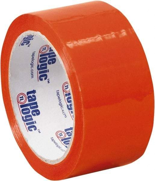 Tape Logic - 2" x 55 Yd Orange Acrylic Adhesive Packaging Tape - Polypropylene Film Backing, 2.2 mil Thick, 21.4 Lb Tensile Strength - USA Tool & Supply