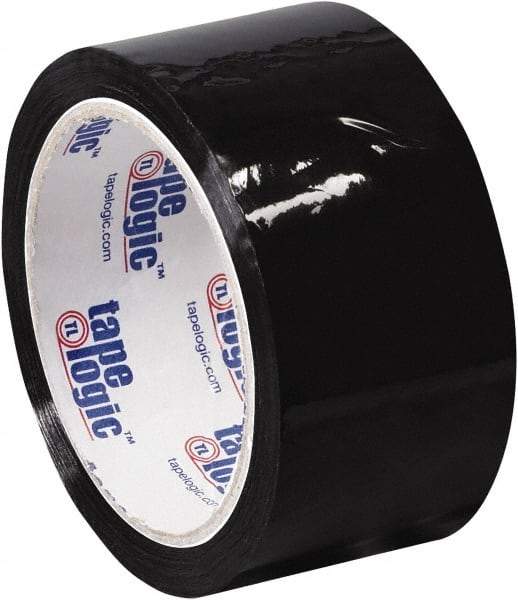 Tape Logic - 2" x 55 Yd Black Acrylic Adhesive Packaging Tape - Polypropylene Film Backing, 2.2 mil Thick, 21.4 Lb Tensile Strength - USA Tool & Supply