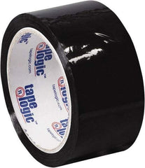 Tape Logic - 2" x 55 Yd Black Acrylic Adhesive Packaging Tape - Polypropylene Film Backing, 2.2 mil Thick, 21.4 Lb Tensile Strength - USA Tool & Supply