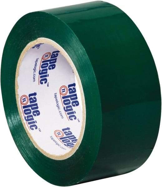 Tape Logic - 2" x 110 Yd Green Acrylic Adhesive Packaging Tape - Polypropylene Film Backing, 2.2 mil Thick, 21.4 Lb Tensile Strength - USA Tool & Supply