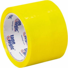 Tape Logic - 3" x 55 Yd Yellow Acrylic Adhesive Packaging Tape - Polypropylene Film Backing, 2.2 mil Thick, 21.4 Lb Tensile Strength - USA Tool & Supply