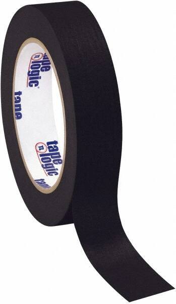 Tape Logic - 1" Wide x 60 Yd Long Black Crepe Paper Masking Tape - 4.9 mil Thick - USA Tool & Supply