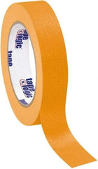 Tape Logic - 1" Wide x 60 Yd Long Orange Crepe Paper Masking Tape - 4.9 mil Thick - USA Tool & Supply