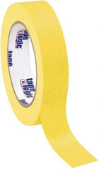 Tape Logic - 1" Wide x 60 Yd Long Yellow Crepe Paper Masking Tape - 4.9 mil Thick - USA Tool & Supply
