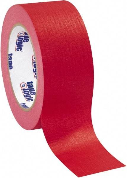 Tape Logic - 2" Wide x 60 Yd Long Red Crepe Paper Masking Tape - 4.9 mil Thick - USA Tool & Supply