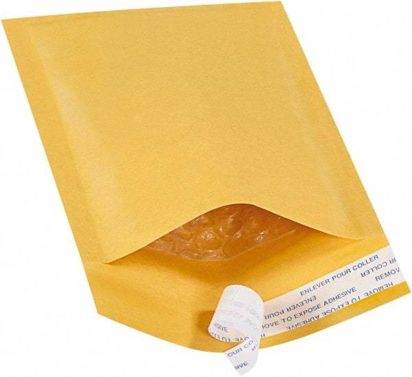 Made in USA - 8" Long x 4" Wide Peel-Off Self-Seal Bubble Mailer - Kraft - USA Tool & Supply