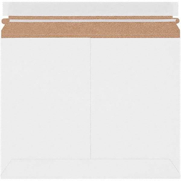 Made in USA - 9" Long x 11-1/2" Wide Peel-Off Self-Seal Flat Mailer - White - USA Tool & Supply