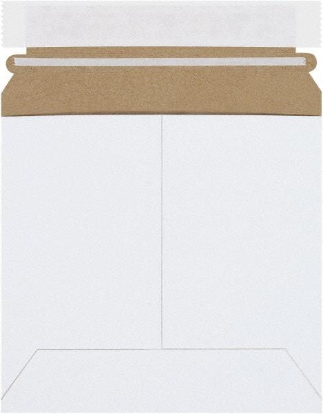 Made in USA - 6" Long x 6-3/8" Wide Peel-Off Self-Seal Flat Mailer - White - USA Tool & Supply