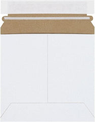 Made in USA - 6" Long x 6-3/8" Wide Peel-Off Self-Seal Flat Mailer - White - USA Tool & Supply
