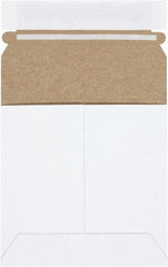 Made in USA - 5-1/8" Long x 5-1/8" Wide Peel-Off Self-Seal Flat Mailer - White - USA Tool & Supply