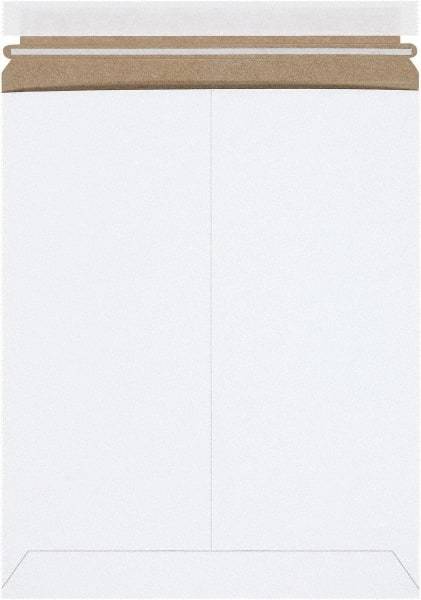 Made in USA - 13-1/2" Long x 11" Wide Peel-Off Self-Seal Flat Mailer - White - USA Tool & Supply