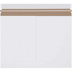Made in USA - 9-3/4" Long x 12-1/4" Wide Peel-Off Self-Seal Flat Mailer - White - USA Tool & Supply