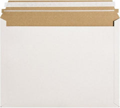 Made in USA - 9-1/2" Long x 12-1/2" Wide Peel-Off Self-Seal Flat Mailer - White - USA Tool & Supply