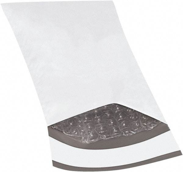 Made in USA - 8" Long x 4" Wide Peel-Off Self-Seal Padded Mailer - White - USA Tool & Supply