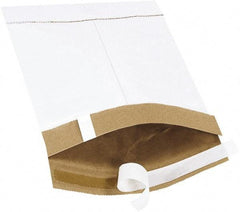 Made in USA - 10" Long x 6" Wide Peel-Off Self-Seal Padded Mailer - White - USA Tool & Supply