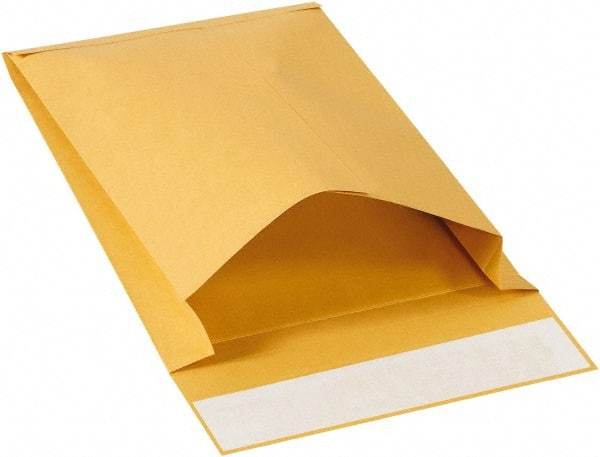 Made in USA - 12" Long x 9" Wide Peel-Off Self-Seal Natural Kraft Envelope - Kraft - USA Tool & Supply
