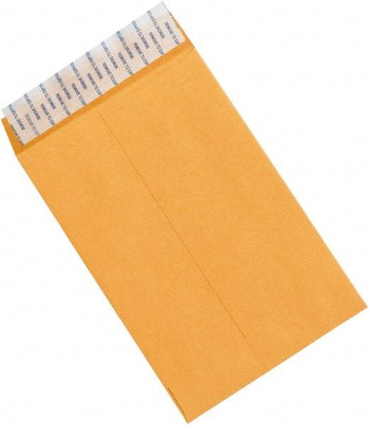 Made in USA - 9" Long x 6" Wide Peel-Off Self-Seal Natural Kraft Envelope - Kraft - USA Tool & Supply