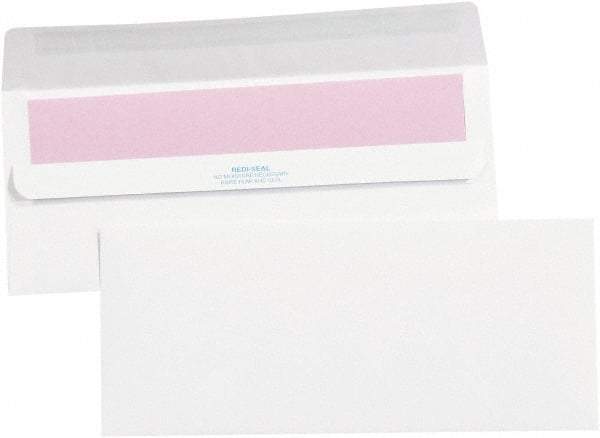 Made in USA - 9-1/2" Long x 4-1/8" Wide Self Seal Plain White Envelope - White - USA Tool & Supply